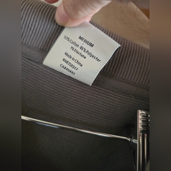 Varley, Vine Ottoman Half Zip Pullover, Grey (Taupe Grey), Size Medium - Picture 9 of 9